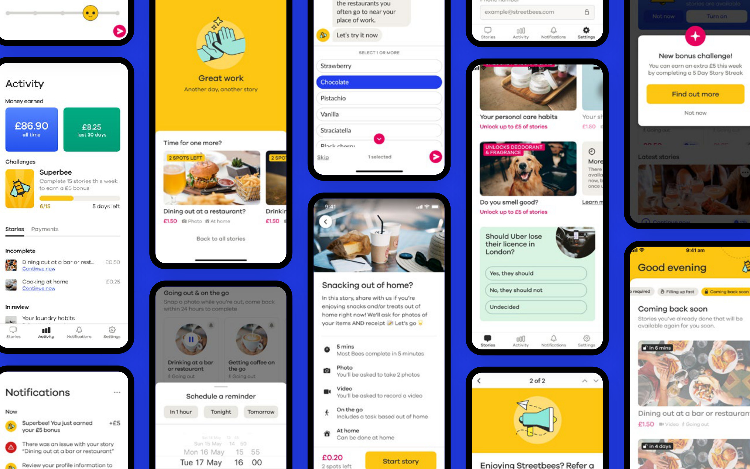 Streetbees — Refreshed app interface
