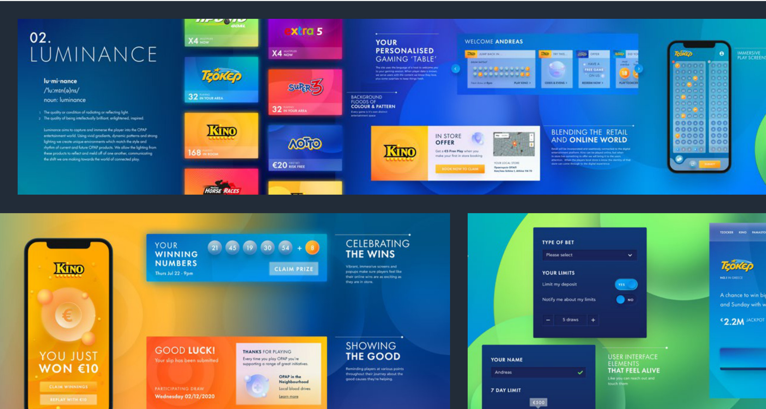 Greek National Lottery — Visual concept board