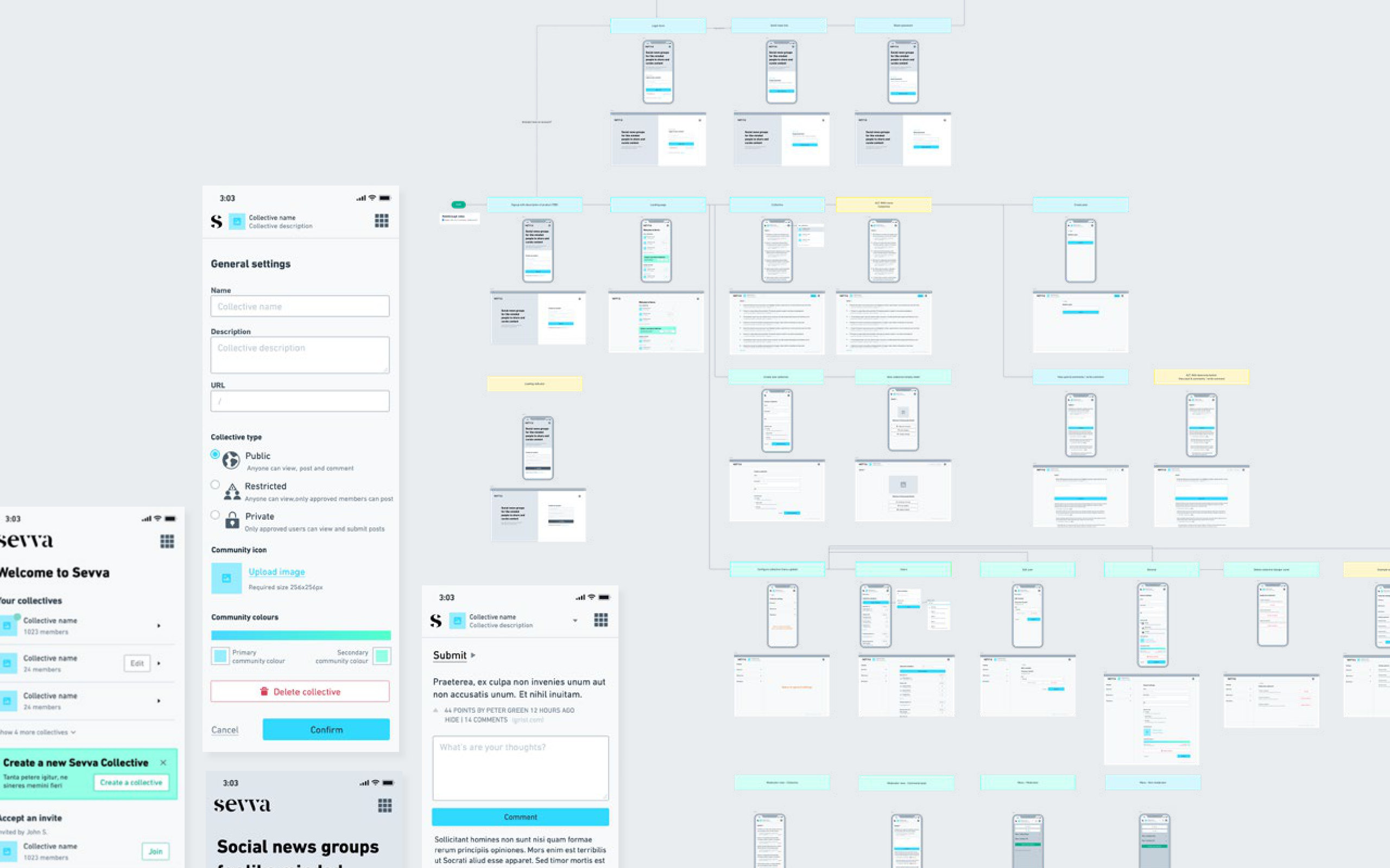 Sevva — Wireframes