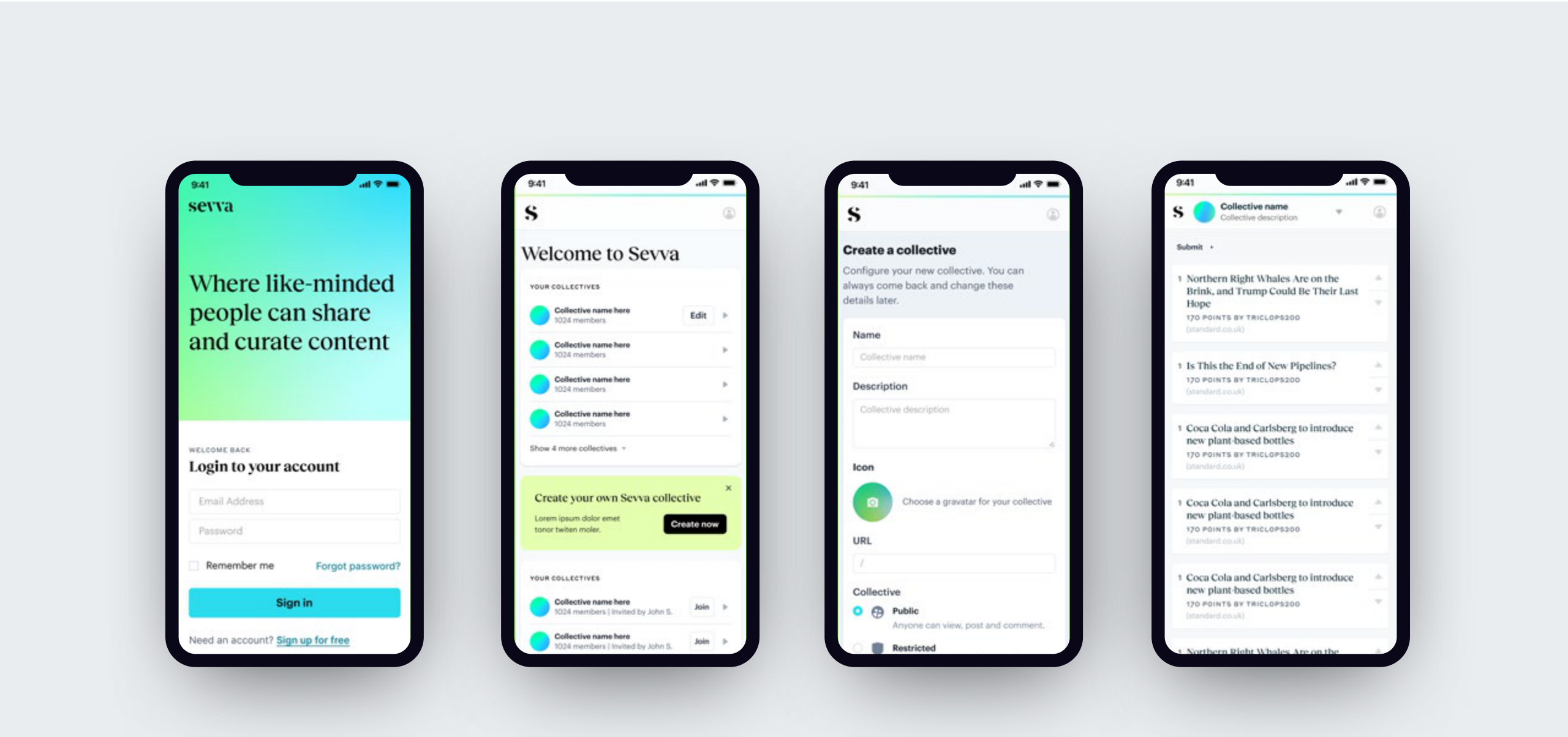Sevva — Design prototype