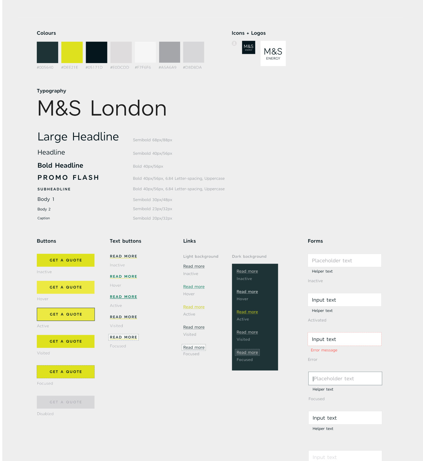 M&S Energy — Brand & design system