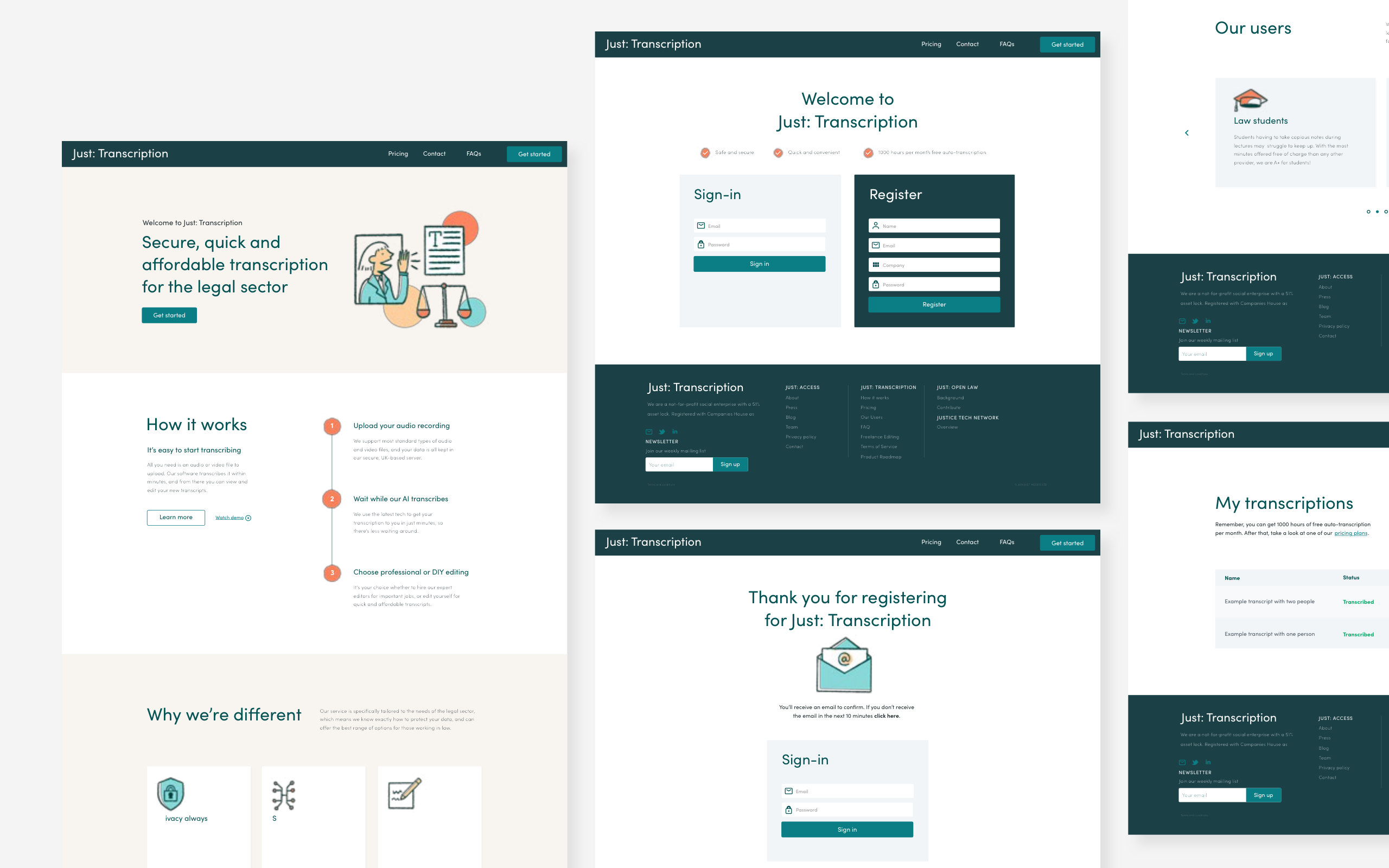 Just: Access — Website design